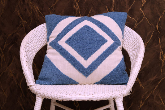 Ocean Diamond Embroidered Cotton Cushion Cover – Set of 2